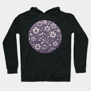 Purple Floral Hoodie